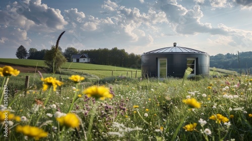 The compact design of the biogas plant allows for easy integration into the rural landscape without disrupting the natural beauty.