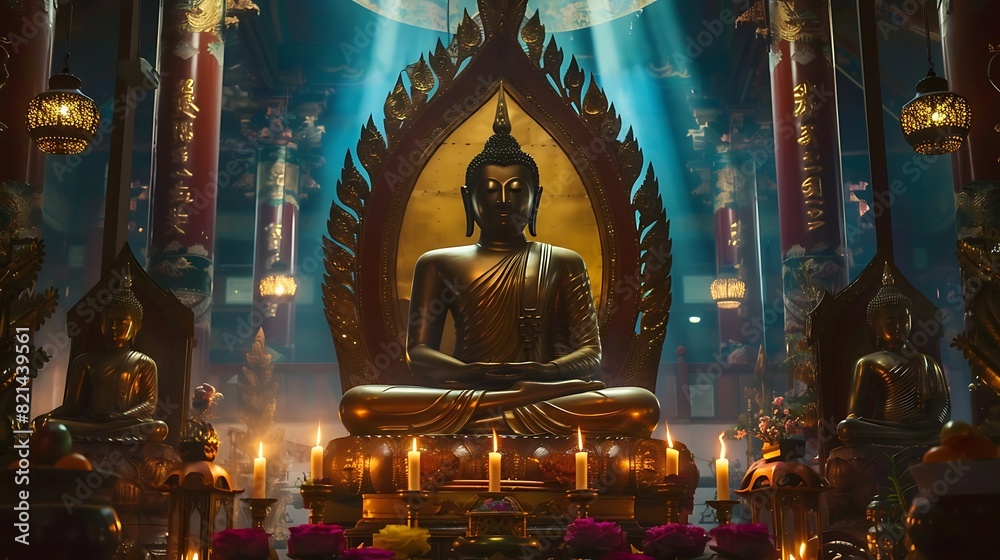 Happy Vesak Day, Buddha Purnima wishes greetings with buddha and lotus illustration. Happy Vesak Day, Buddha Purnima wishes greetings with buddha and lotus illustration.