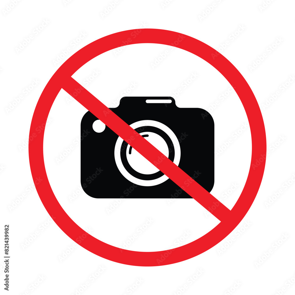 Set of recording forbidden icons. Prohibited No recording icon. Vector Illustration. Set of recording forbidden icons. Prohibited No recording icon. Vector Illustration.