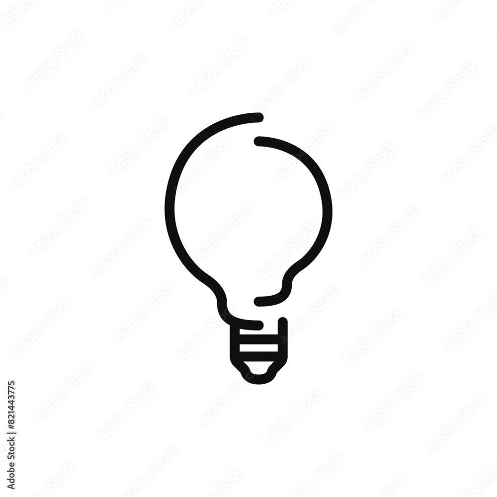 Light bulb line vector icon. Idea symbol vector. Business electric light bulb. Ecology concept. Light energy vector. Vector illustration. Light bulb line vector icon. Idea symbol vector. Business electric light bulb. Ecology concept. Light energy vector. Vector illustration.