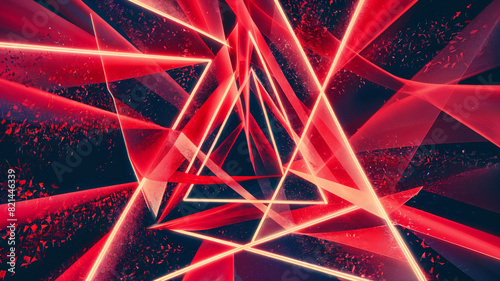 Abstract Red Particle Line Triangles Background  Luxury High-Quality Image for Websites  Backgrounds  Formal Backdrop and Much More