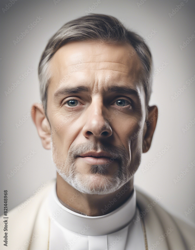 portrait of the parish priest, isolated white background
portrait of the parish priest, isolated white background