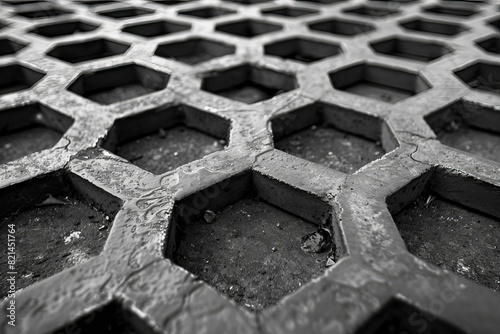 Hexagonal Patterned Metal Surface