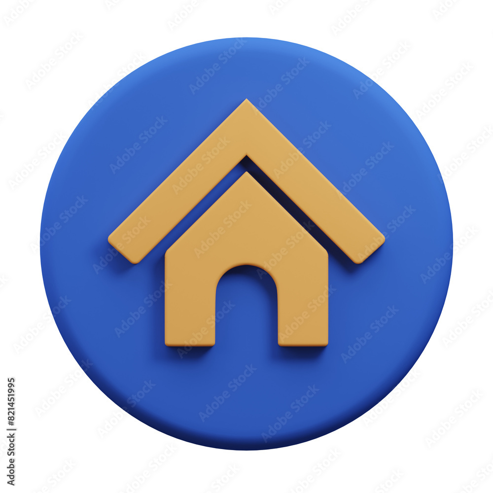 Home Icon 3D Illustration, User Interface Icon. Home Icon 3D Illustration, User Interface Icon.