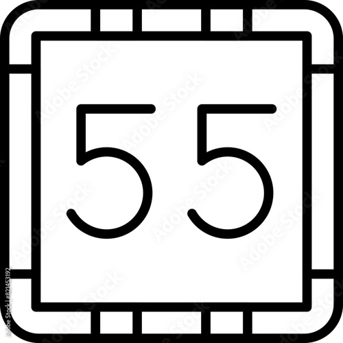 55 - Fifty-Five Icon