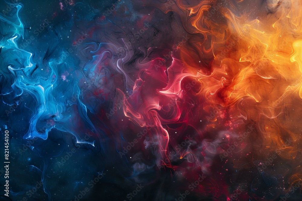 Abstract Cosmic Fire and Water Background Abstract Cosmic Fire and Water Background