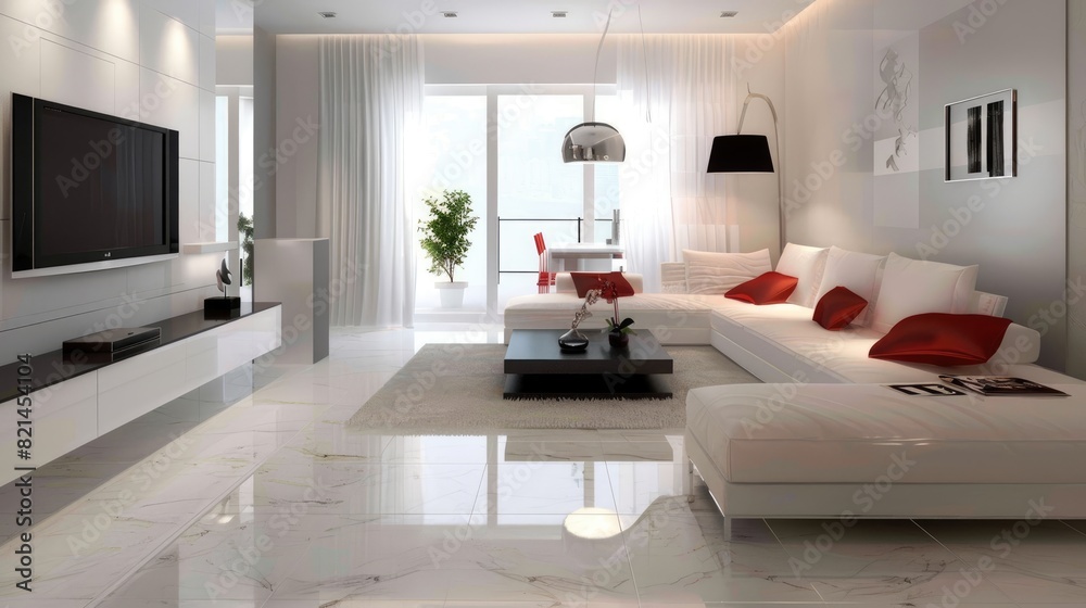 Modern interior design of a living room Modern interior design of a living room