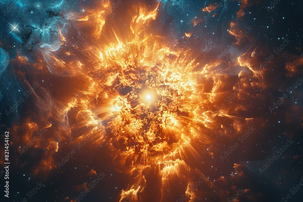 Obraz premium Stellar Explosion in Deep Space