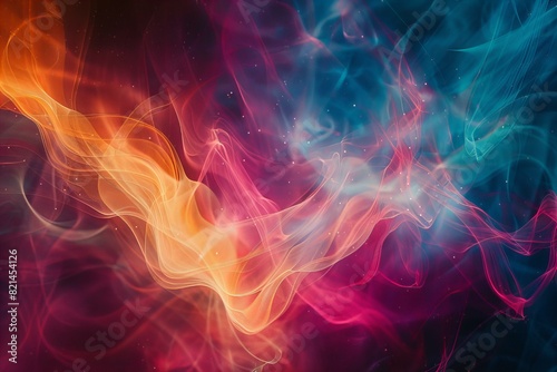 Abstract Colorful Smoky Waves