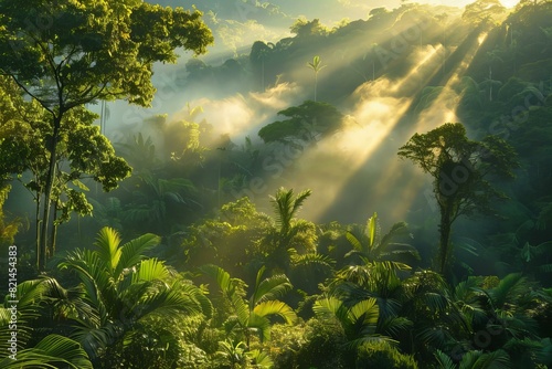 Sunlit Rainforest Canopy
