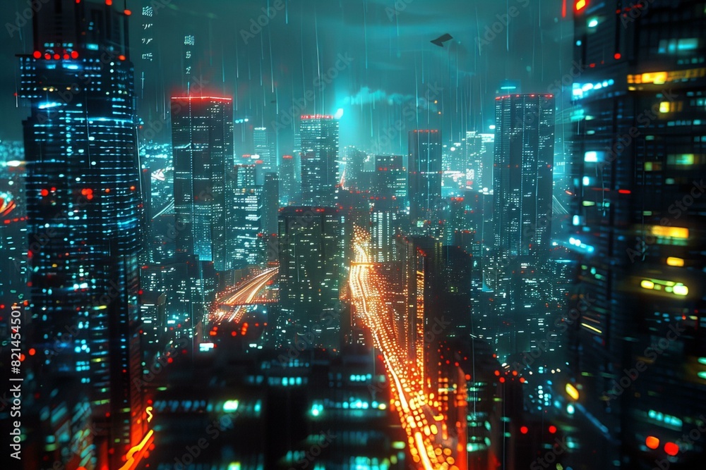 Cyberpunk Cityscape at Night Cyberpunk Cityscape at Night