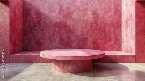 Pink Room With Central Bench