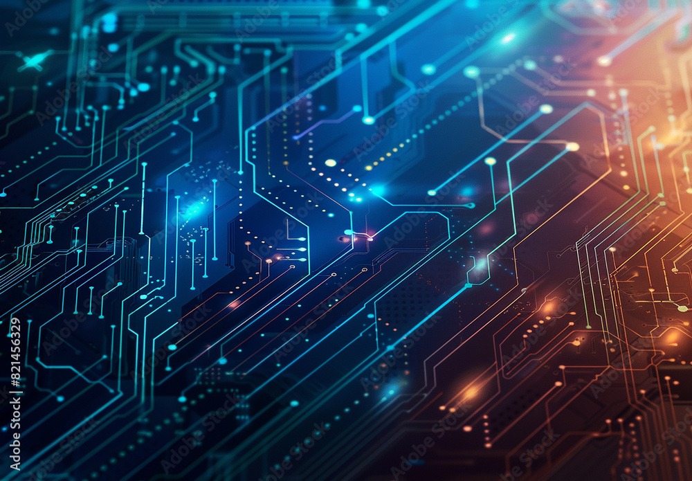 Photo of computer circuit board background Photo of computer circuit board background