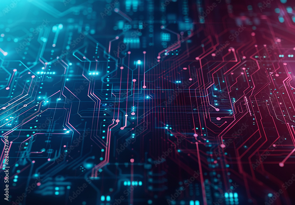 Fototapeta premium Photo of computer circuit board background