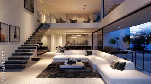Interior of modern elegant house 