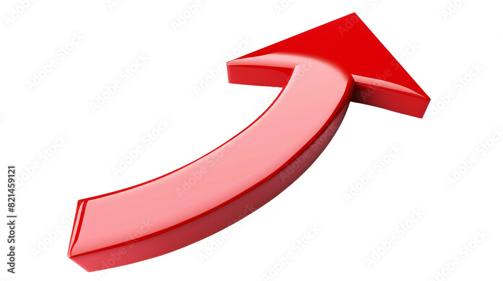 3d red arrow shape isolated on transparent background 3d red arrow shape isolated on transparent background