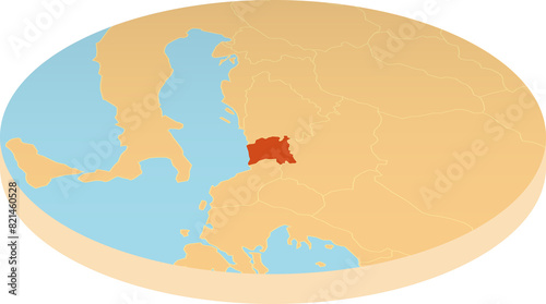 Montenegro oval map
