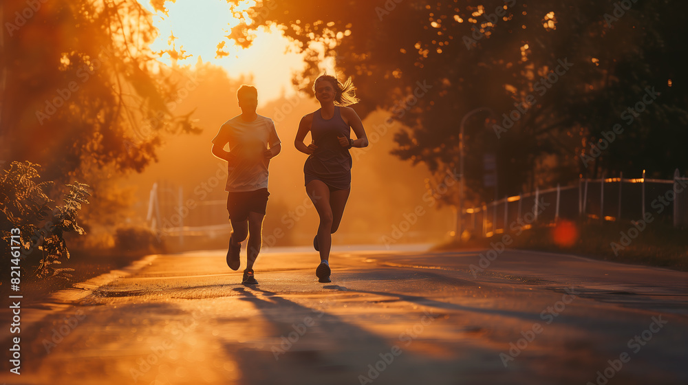 Young couple running Young couple running