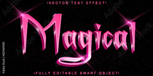 Purple Magical Vector Fully Editable Smart Object Text Effect