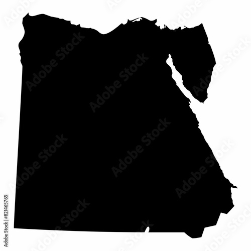 Egypt silhouette map
