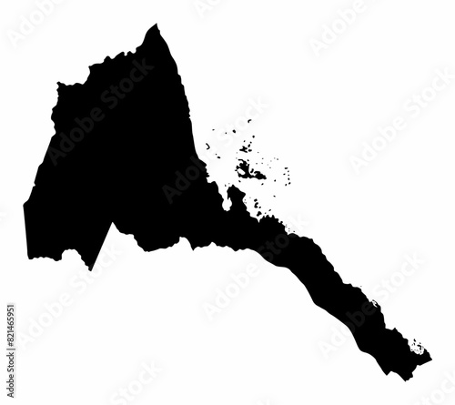 Eritrea silhouette map