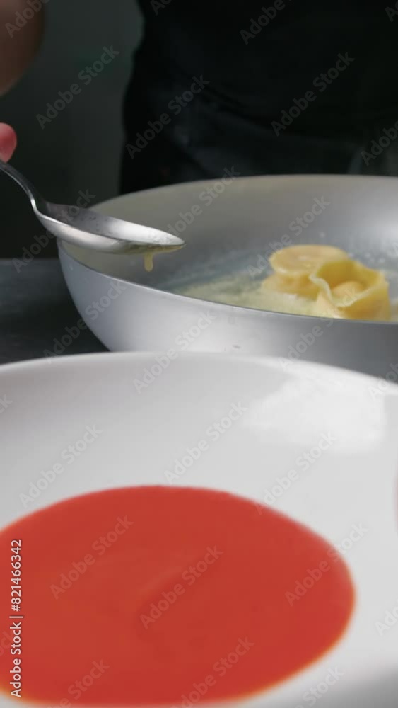 Pasta Composition With Red Sauce For A Gourmet Dish Pasta Composition With Red Sauce For A Gourmet Dish