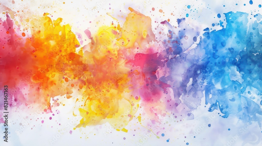 watercolor background with colorful ink splash. watercolor background templates