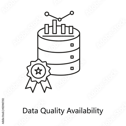 Data Quality & Availability Icons. Vector Icon Design