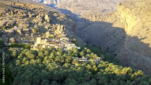 Misfat Al Abriyeen, oasis in the mountains of Oman photo
