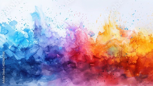 watercolor background with colorful ink splash. watercolor background templates