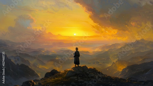Solitude on a Mountaintop at Sunset © Vilayat