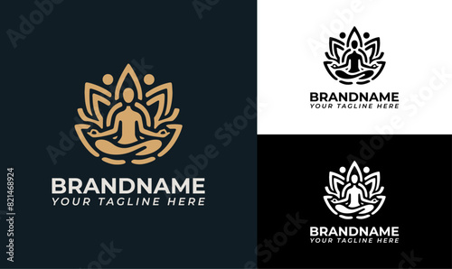 Zen Meditation Lotus Logo Design