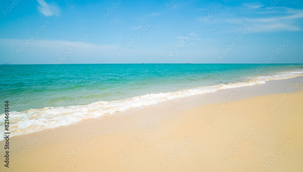 Horizon Landscape summer season panorama front view point tropical sea beach white sand clean and blue sky background calm nature ocean beautiful wave water travel at Sai Kaew Beach thailand holiday Horizon Landscape summer season panorama front view point tropical sea beach white sand clean and blue sky background calm nature ocean beautiful wave water travel at Sai Kaew Beach thailand holiday
