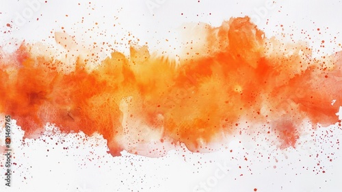 watercolor background with orange ink splash. watercolor background templates