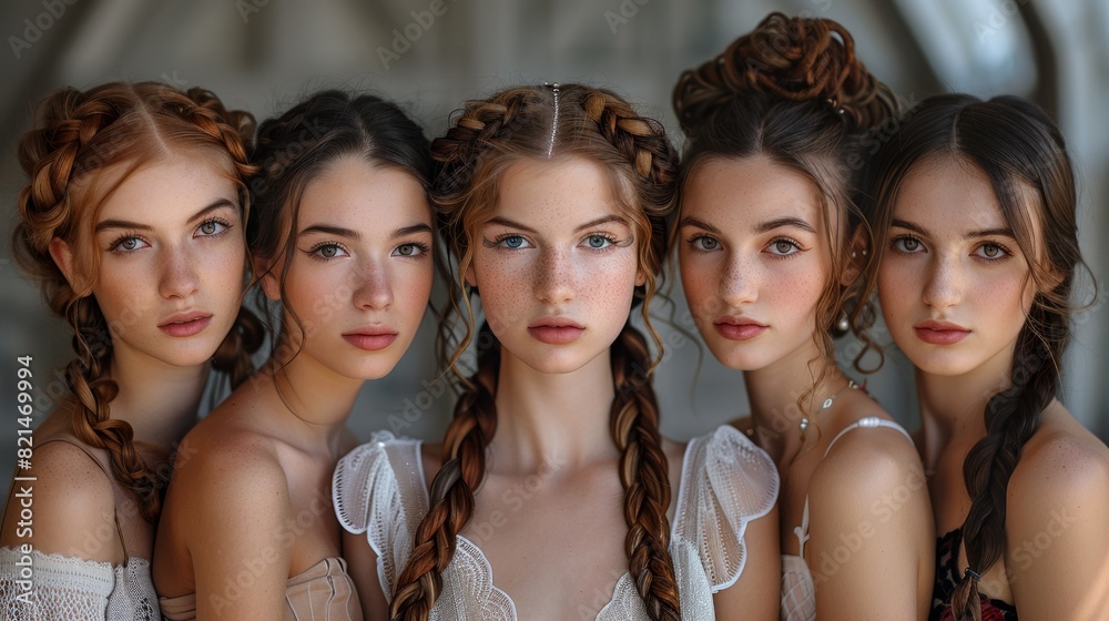 Obraz premium boho braid hairstyles, get creative with combining various boho braids for a unique hairstyle ideal for music festivals and bohemian weddings