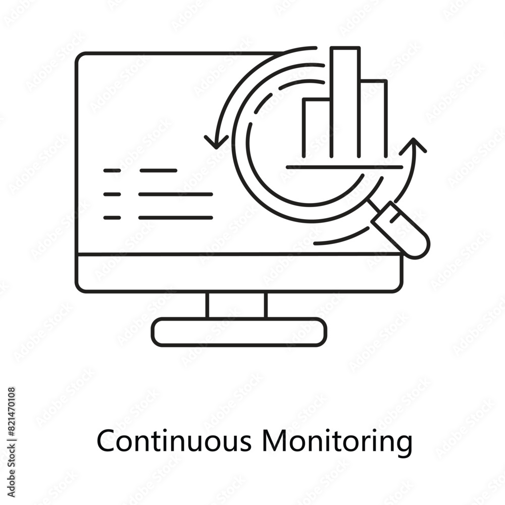 Continuous Monitoring Icons. Vector Icon Design Continuous Monitoring Icons. Vector Icon Design