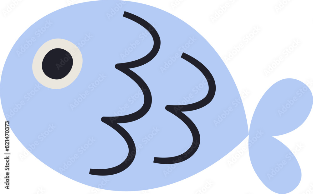 Obraz premium Funny Cartoon Fish