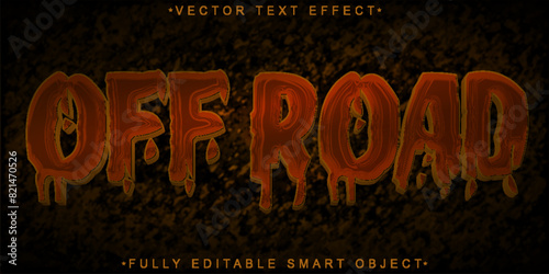 Fluid Brown Mud Off Road Vector Fully Editable Smart Object Text Effect