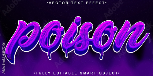 Purple Poison Vector Fully Editable Smart Object Text Effect