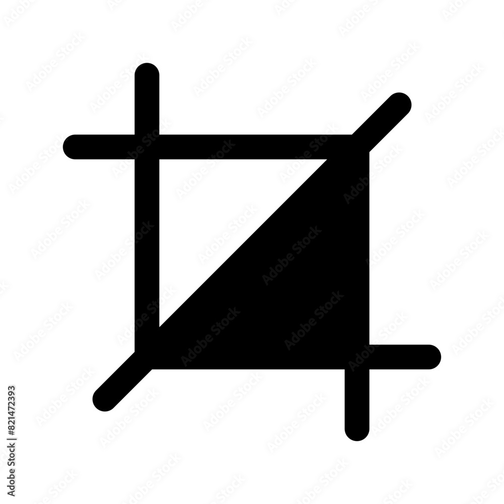 Crop Icon Vector Symbol Design Illustration