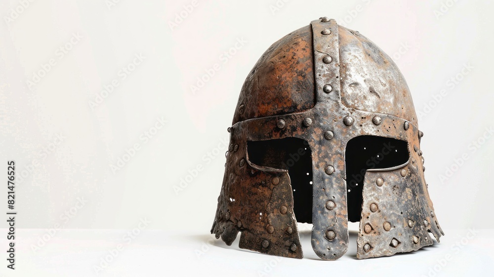 Rusty Rome rusty ancient roman helmet on white background in high resolution and ...