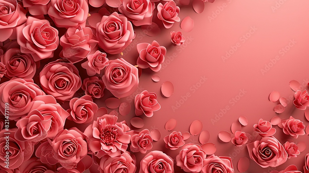 Top View Rose Flower Background: Wedding Invitations, Valentine's or Mother's Day Top View Rose Flower Background: Wedding Invitations, Valentine's or Mother's Day