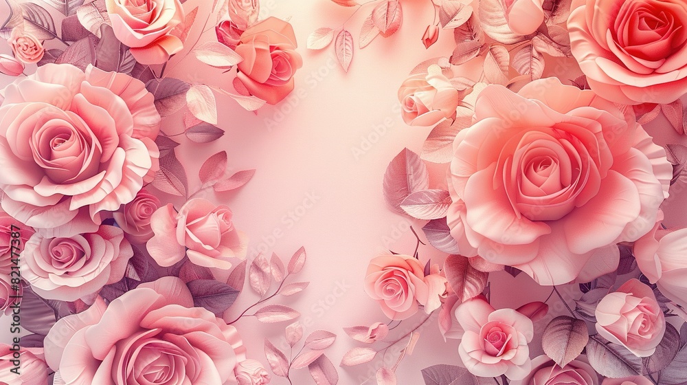 AI-Generated Rose Flower Background: Wedding Invitations, Valentine's, Mother's Day AI-Generated Rose Flower Background: Wedding Invitations, Valentine's, Mother's Day