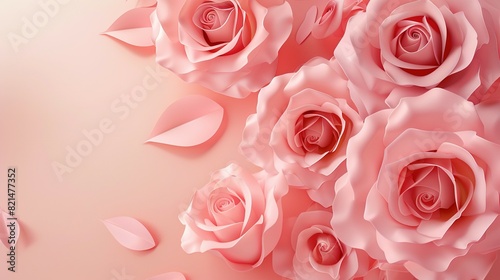 AI-Generated Rose Flower Background  Wedding Invitations  Valentine s  Mother s Day
