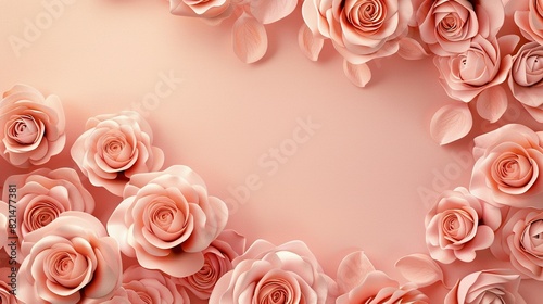 AI-Generated Rose Flower Background: Wedding Invitations, Valentine's, Mother's Day