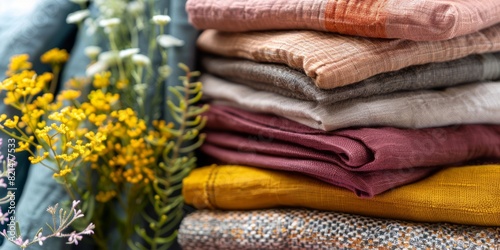 Fresh Beginnings: Revitalizing Fabrics with a Burst of Cleanliness. Clean and washed clothes