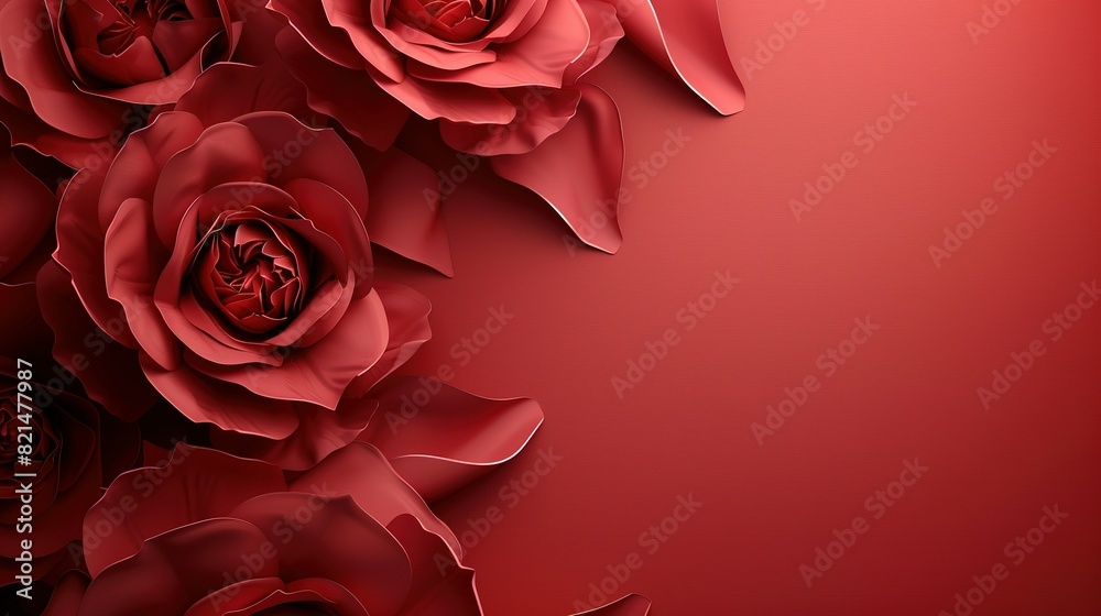 Valentine's Day or Mother's Day Concept: Rose Flower Background with Empty Space Valentine's Day or Mother's Day Concept: Rose Flower Background with Empty Space