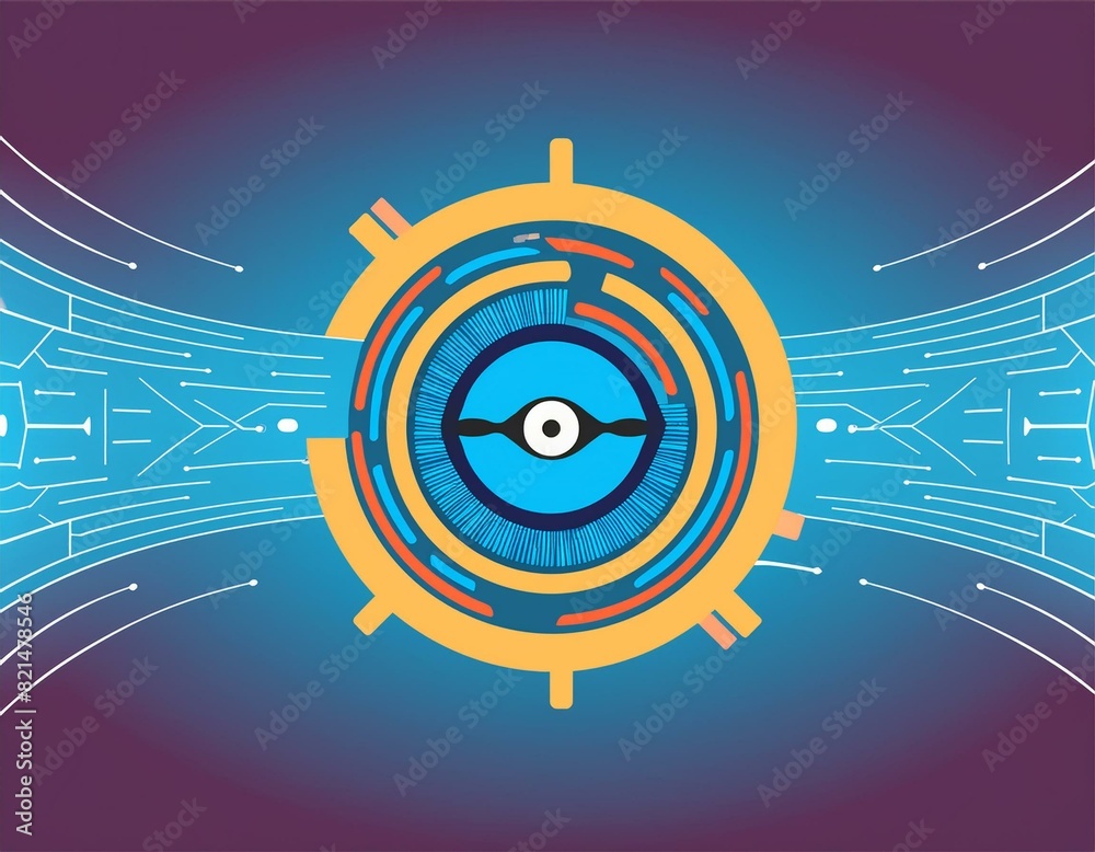 futuristic digital eye data network and cyber security technology background futuristic digital eye data network and cyber security technology background