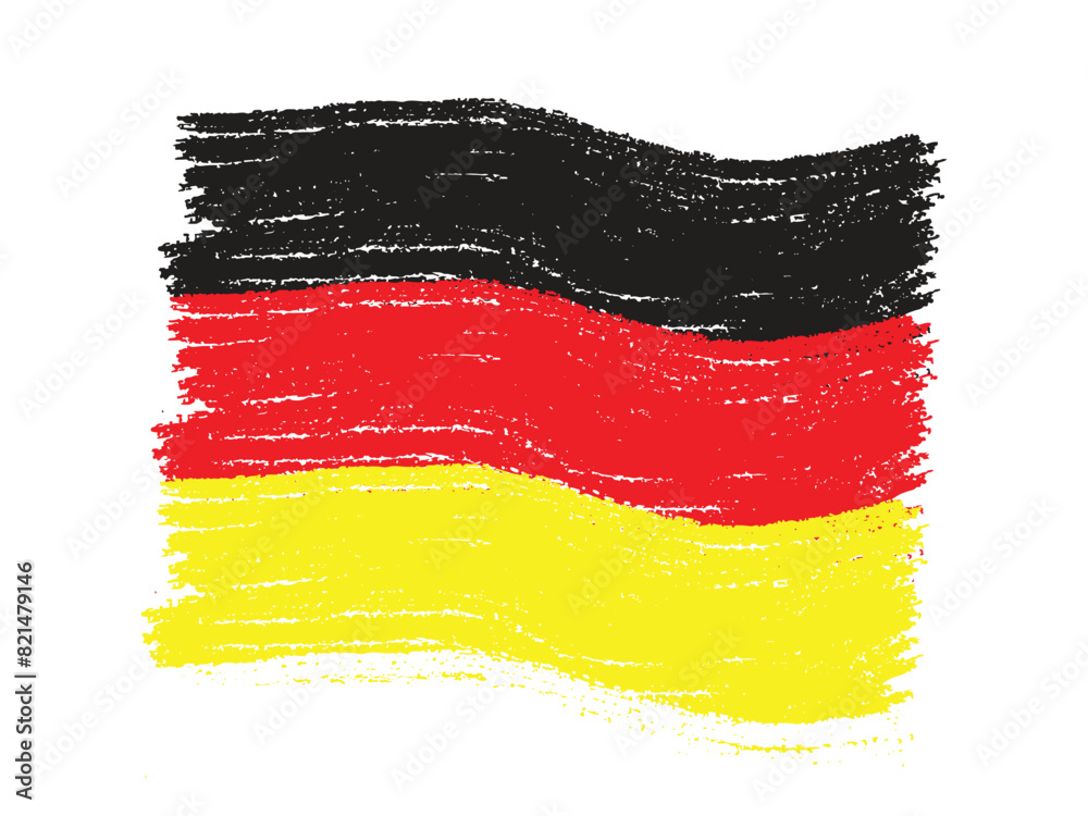 Obraz premium Germany country flag with brush stroke paint