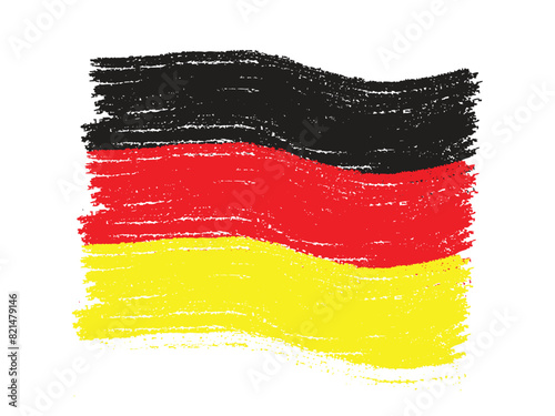 Germany country flag with brush stroke paint